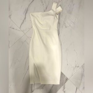 Likely One Shoulder White Cocktail Dress